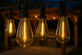 18.3M Festoon String Lights Outdoor With ST38 LED Bulbs